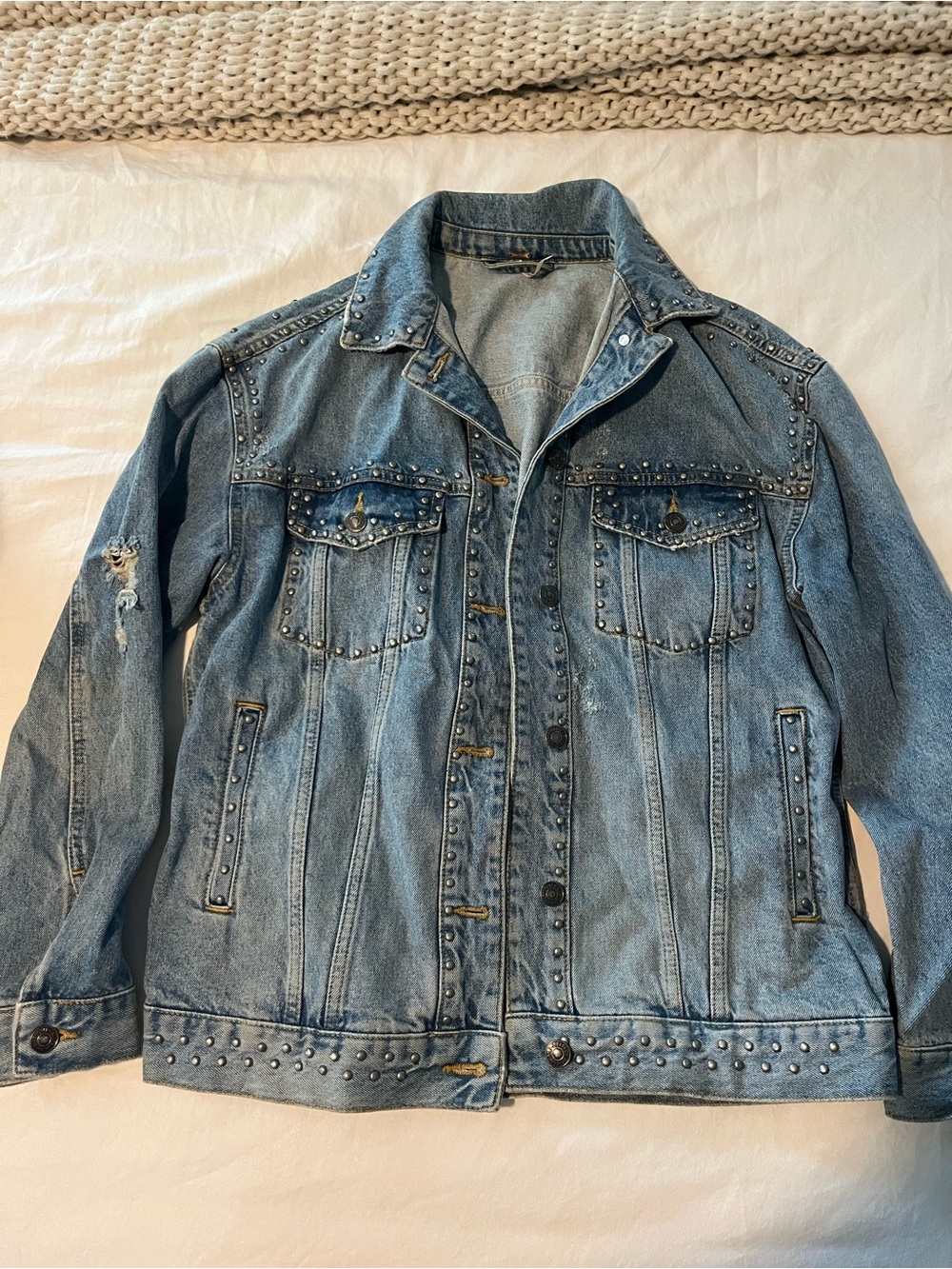 Free People Faded Blue Denim Jacket
